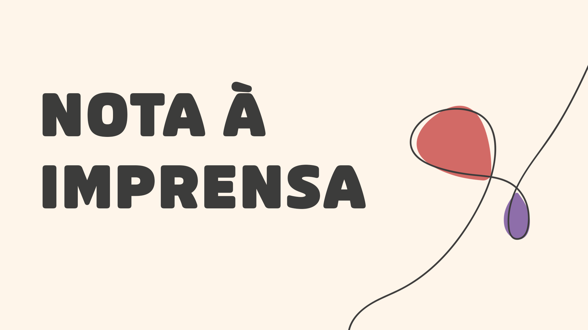 texto nota a imprensa, ao lado um grafismo.