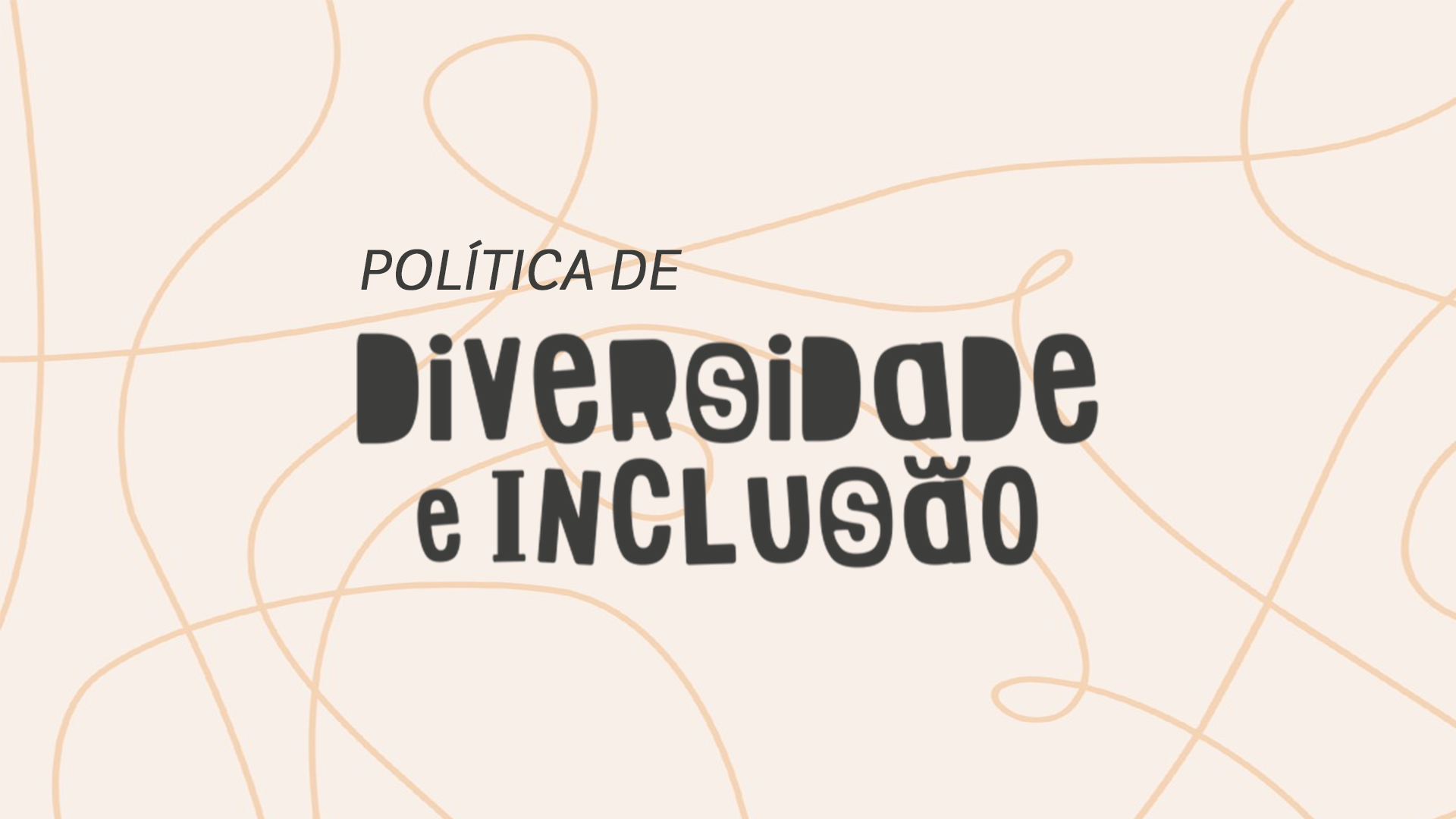 grafismos e ao centro a logo política de diversidade e inclusão