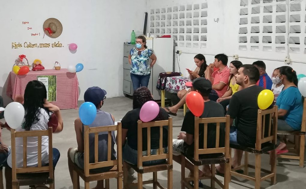 Na imagem vemos uma roda de conversa realizada no município de Milagres, na comunidade de taboquinha